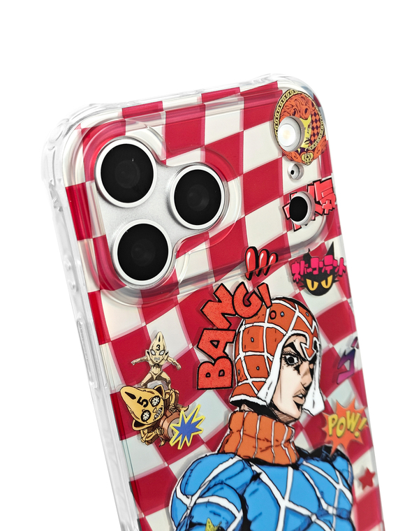 Guido Mista JoJo Checkered iPhone Case for iPhone 17, 16, 15, 14 and 13 - view 4