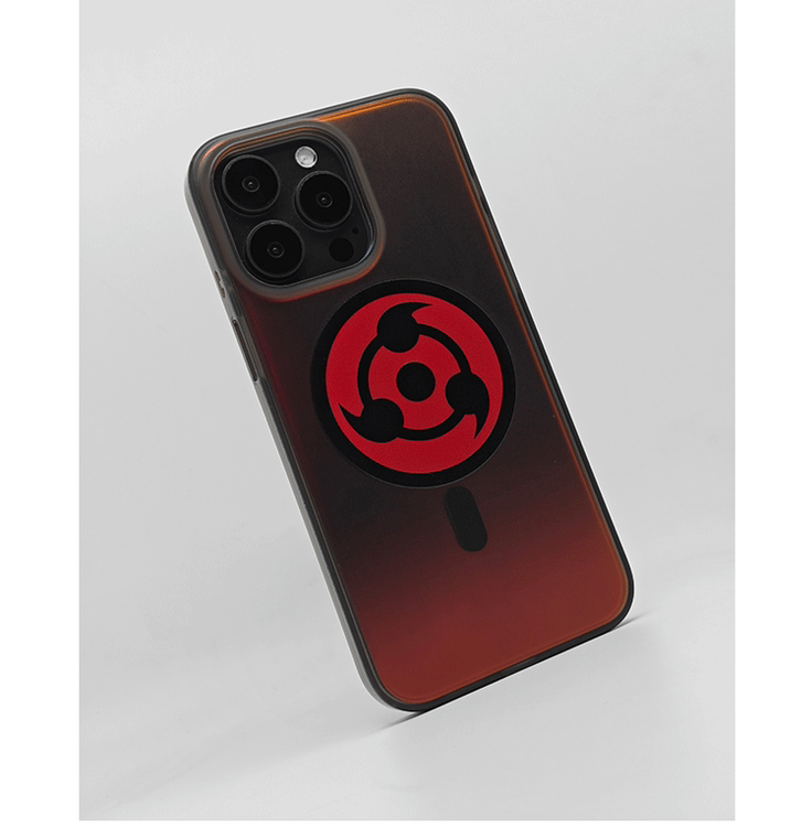 Naruto Sharingan Magnetic Grip Translucent iPhone Case