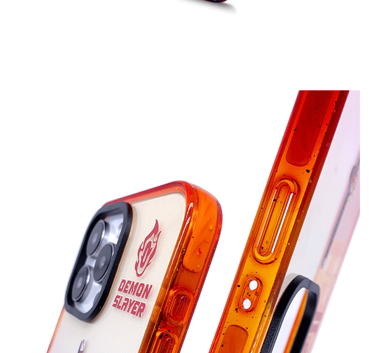 Demon Slayer Flame Sword Red Orange White iPhone Case