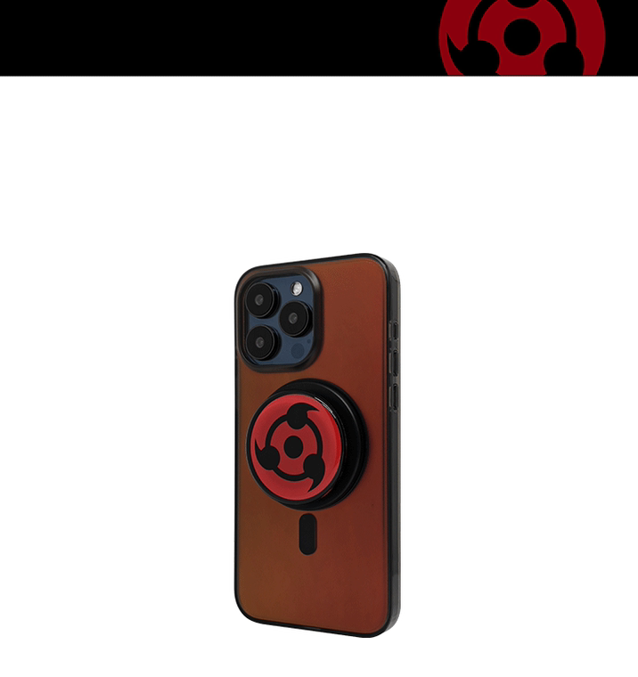 Naruto Sharingan Magnetic Grip Translucent iPhone Case