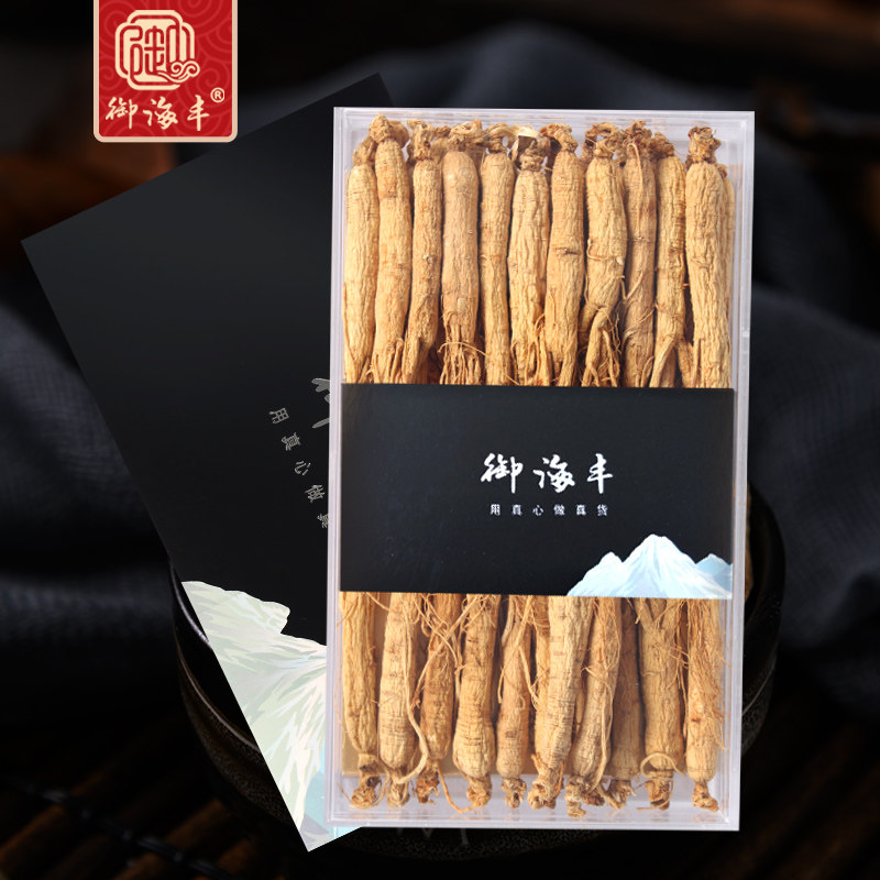 250g Yuhaifeng fresh dried ginseng wild ginseng wild ginseng Changbai Mountain Northeast specialty producing sun-dried ginseng slices white ginseng slice pollen