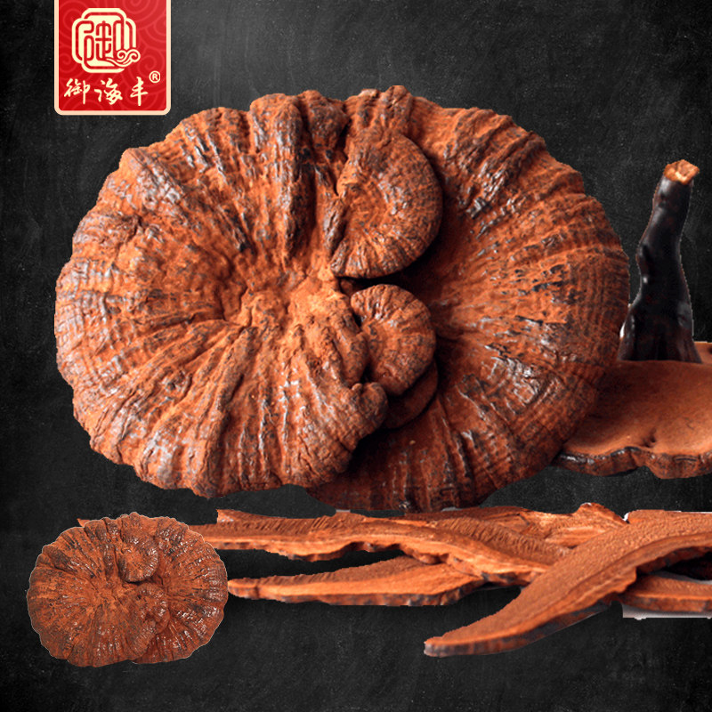 500g 1 Jin Haifeng Purple Ganoderma lucidum Changbai Mountain Forest Wild Ganoderma lucidum with powder Linzhi whole flower sliced wine