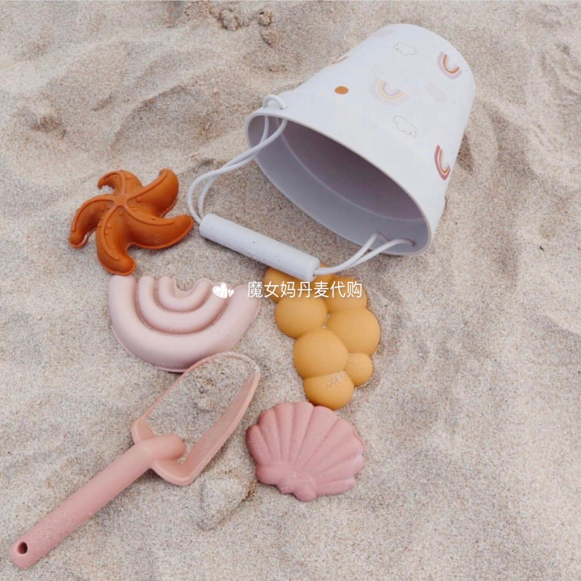 Spot Denmark Liewood summer baby children's silicone beach toy shovel toy set portable set
