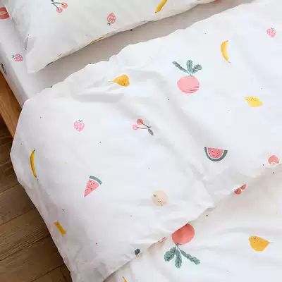Hand-painted cartoon cotton twill sheets quilt cover custom dormitory single double cotton quilt cover