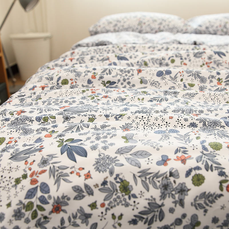 AFISH TANGG Flower Sea Fresh Pure Cotton All-cotton Sheets Quilt Cover Pillowcase Can Be Made Pure Cotton Quilt Cover