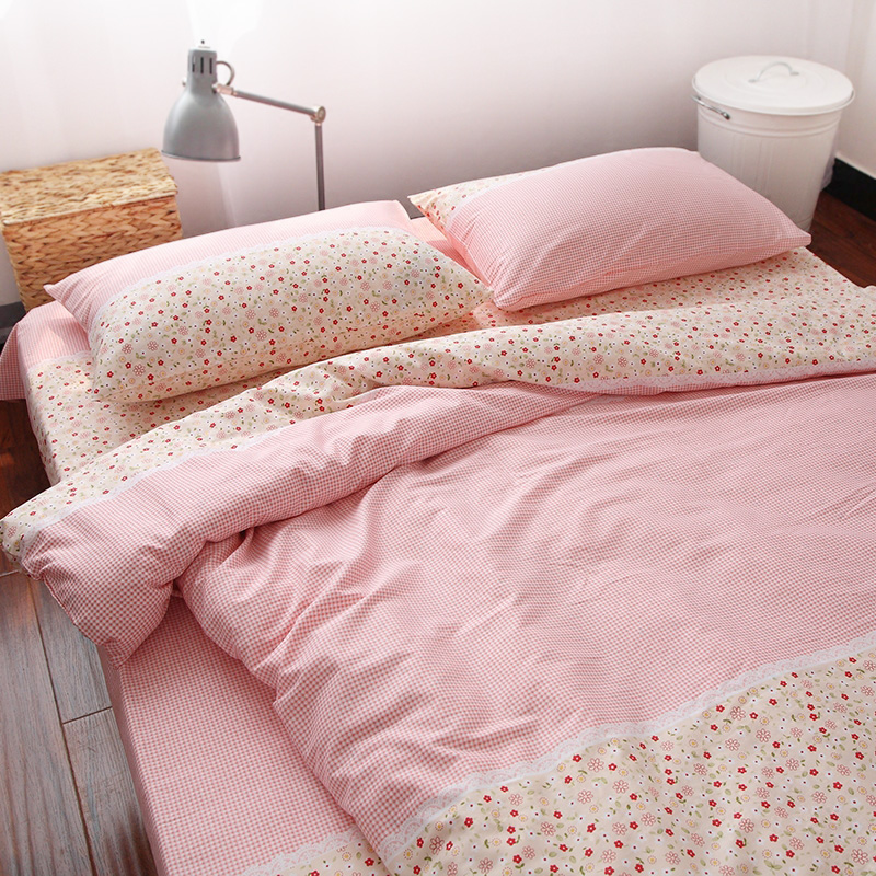 Bed sheet single cotton cotton double quilt 1 5 1 8 2 0m bed sheet people students Japanese simple flowers
