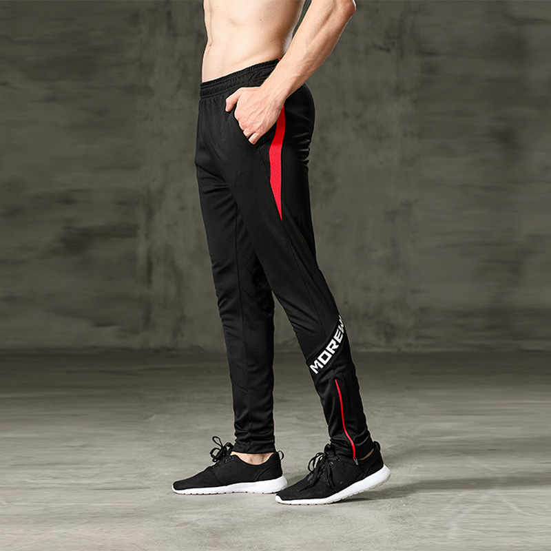 Football Sport Long Pants Male Alphabet Running Training Fitness Speed Dry Closing Smoke Tubes Pants Summer Thin pants