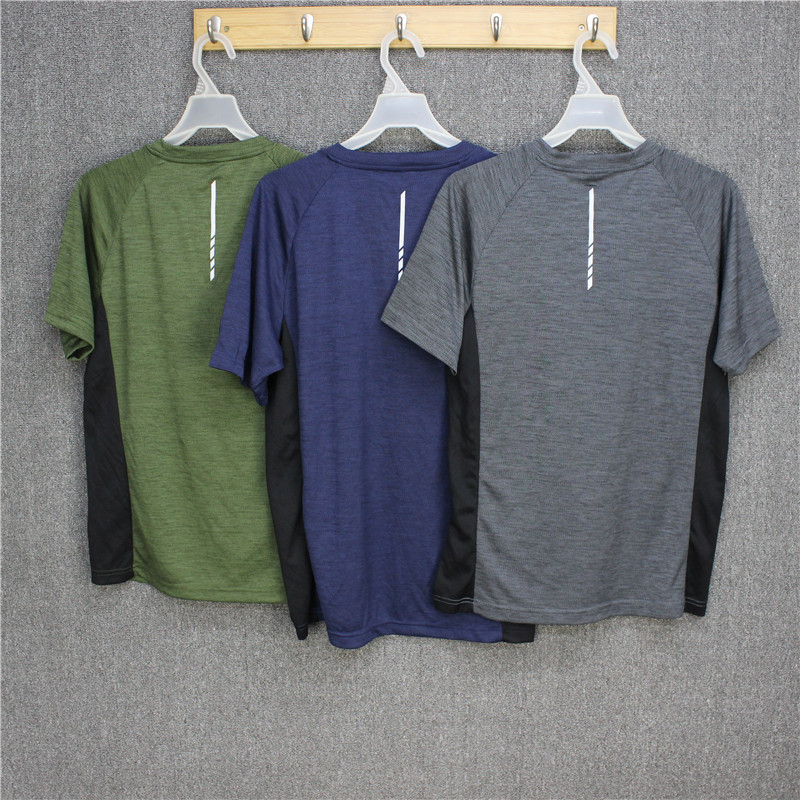 Bibin's Home~ Japanese New Cycling Jersey Quick-Drying Short-Sleeve Fitness Sports T-Shirt Sweat-Absorbing Quick-Drying Top Round Neck Summer