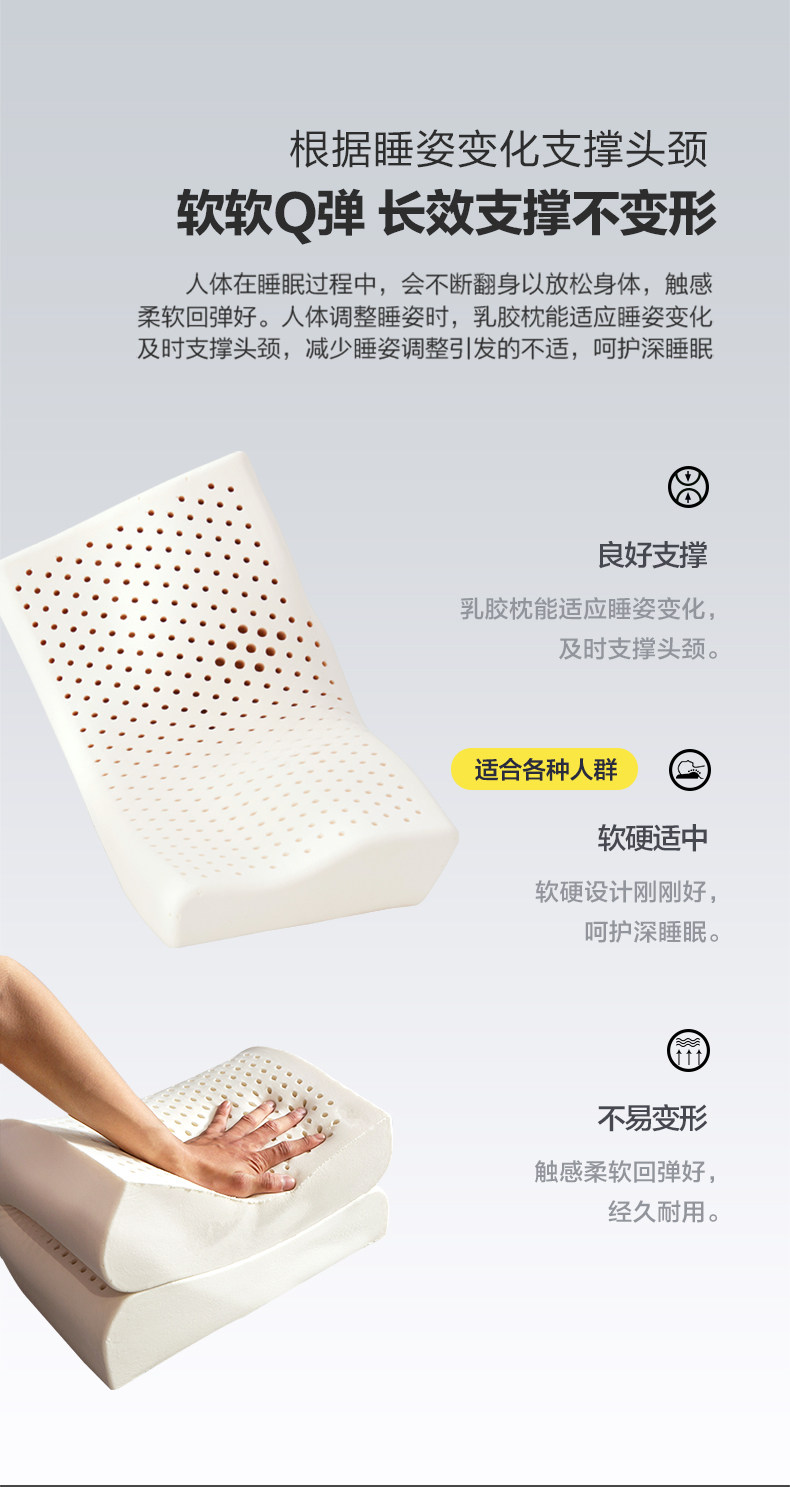 泰国皇室御用床品 红豆家纺 乳胶枕 图3