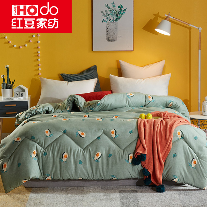 ins washed cotton quilted winter quilted by single student Dormitory Warm Quilt Core Double Spring Autumn Quilt by universal cotton quilted by Four Seasons