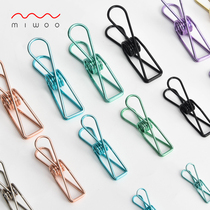 miwoo brand creative hollow tail clip Rose gold small fish clip ticket clip Office school supplies small fresh