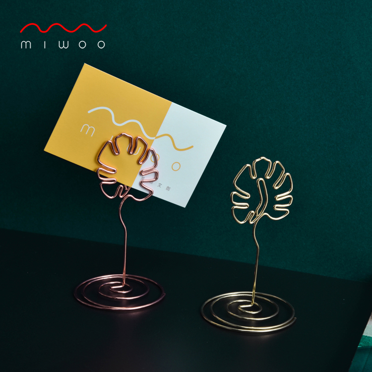 Looking for cultural innovations turtle back leaf convenience stickers business card holder decoration desktop cultural and creative supplies color metal electroplating plant clip