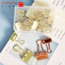 miwoo ventron metal plated rose gold long tail clip creative note clip coffee closure clip office stationery
