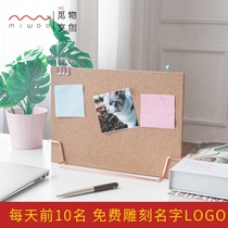 Meiwuwu Cultural and Creative original custom desk decoration vertical cork board Message board Learning desktop cork screen