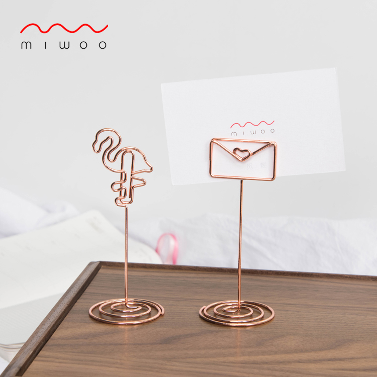 miwoo creative metal convenience adhesive clip rose gold mermaid photo clip DIY exhibition wedding ceremony desktop message clip