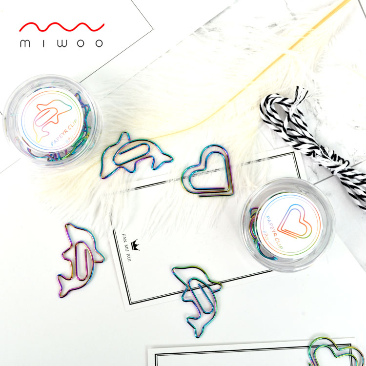 miwoo brand creative cute dazzling love back tattooed needle transparent small round case 8 pieces of dolphin profiled back tattooed needle