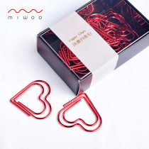 2018 new product search new romantic red love paperclip bookmark hand account learning stationery Metal gift