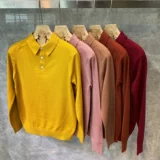 Лонгслив, свитер, трендовая демисезонная футболка polo, в корейском стиле