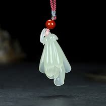 Xinjiang and Tian Yuorchid pendant flower open rich and expensive natural belt certificate pendant 6 39g