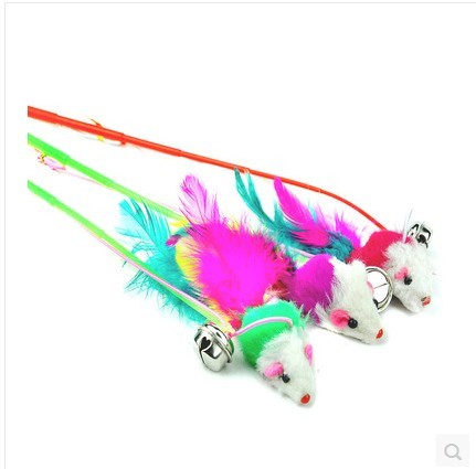 (Cat Products Monopoly) Color Mouse Xiao Mao Fishing Fun Cat Stick-Cat's Favorite (with Ring Ling)