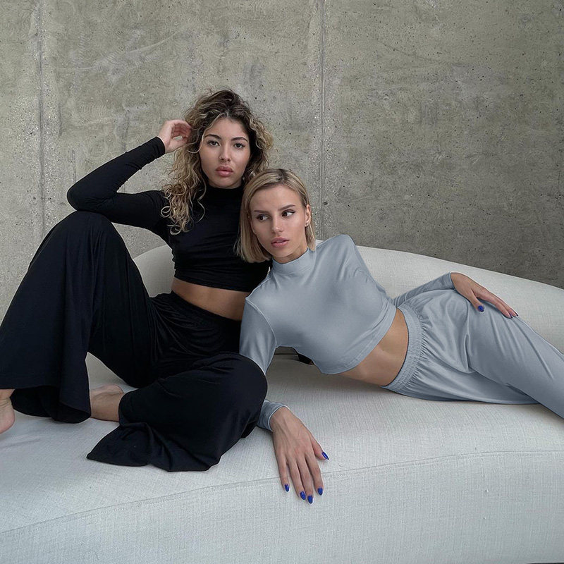 European and American spicy girls wind high waist sports pants summer fitness leisure suit running speed dry yoga suit