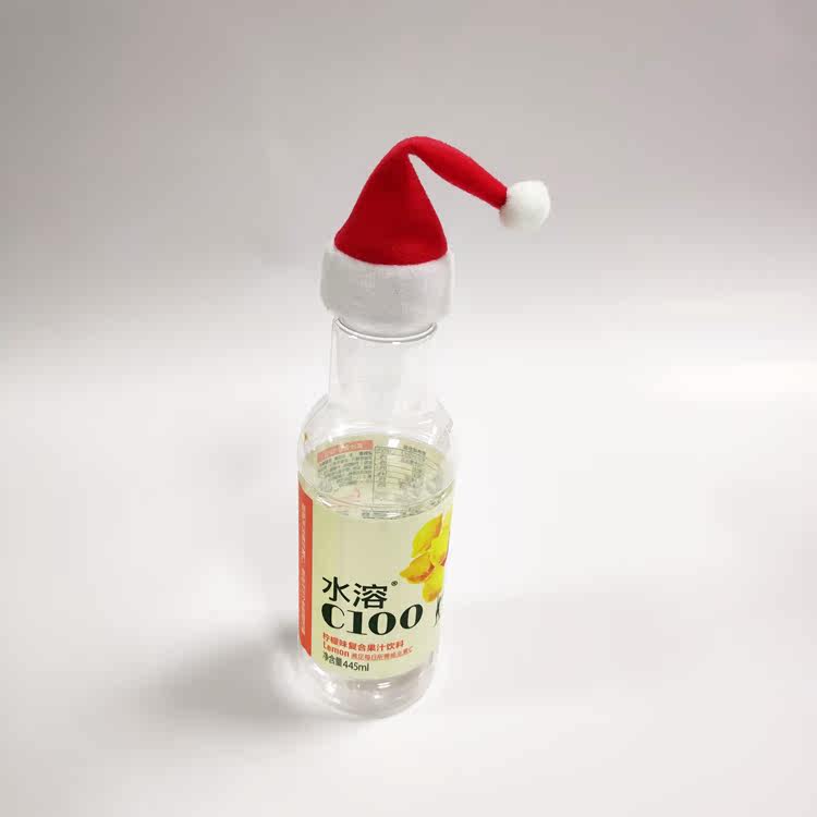 Factory Spot Plush Christmas Hats Mini Small Christmas Hats Food & Drink Display Promotions Christmas Hats