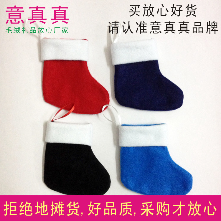 Christmas Decoration Mini Christmas Sox Christmas Bag Red Felt Hanging Snowman Christmas Socks Could Print Letter Logo