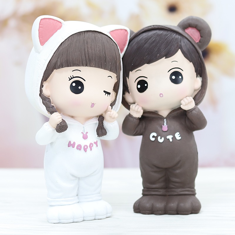 Piggy bank Korean creative cute can save banknotes Girl child adult boy couple European style piggy bank personality