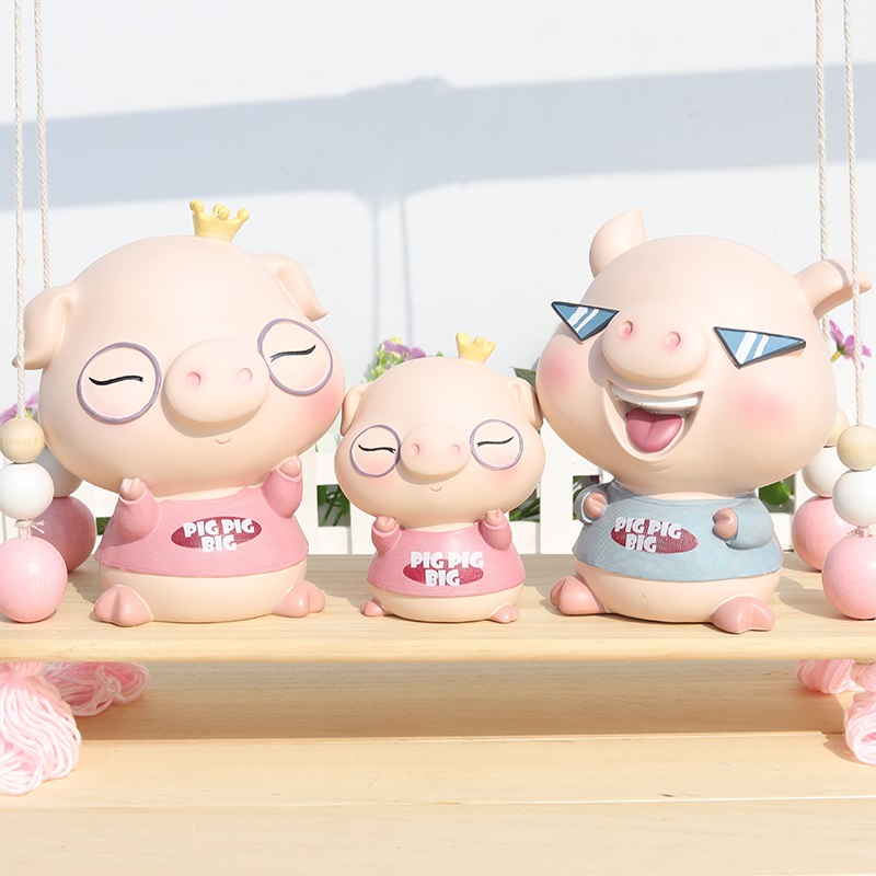Cool Music Pig Small Pig Deposit Money Pot Cute Deposit Box Accessible Online Red Creative Children Boy Girl Adult Home For Home