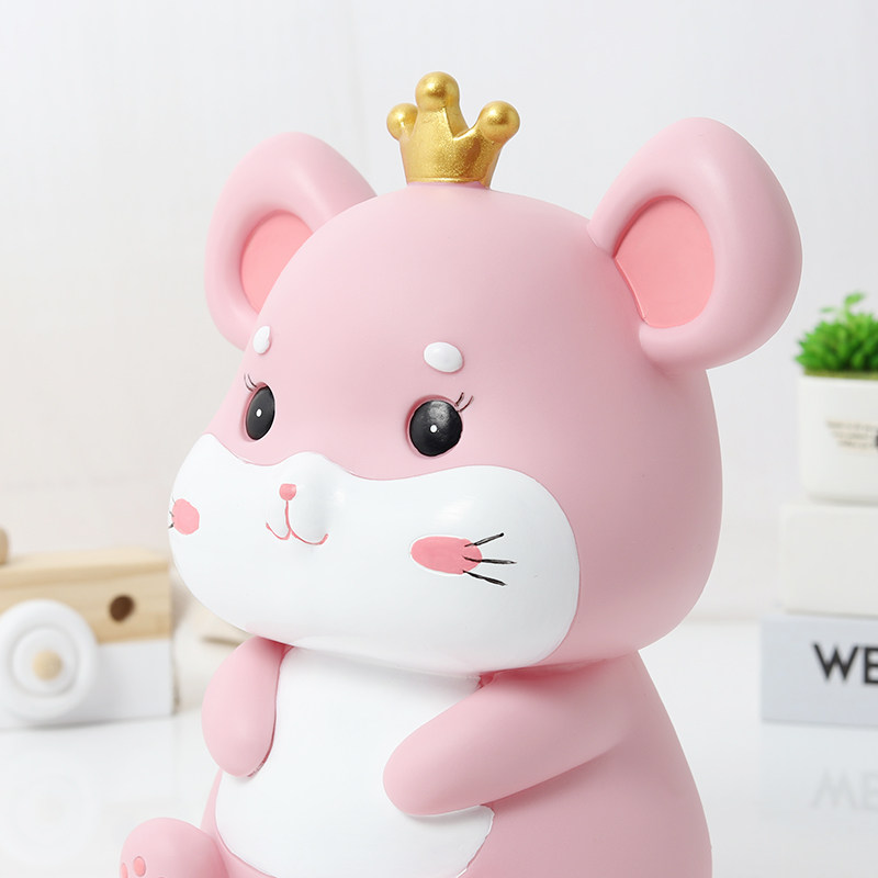Rat millet piggy bank anti-fall piggy bank Rat year rat adult with boys and girls home saveable and withdrawable change