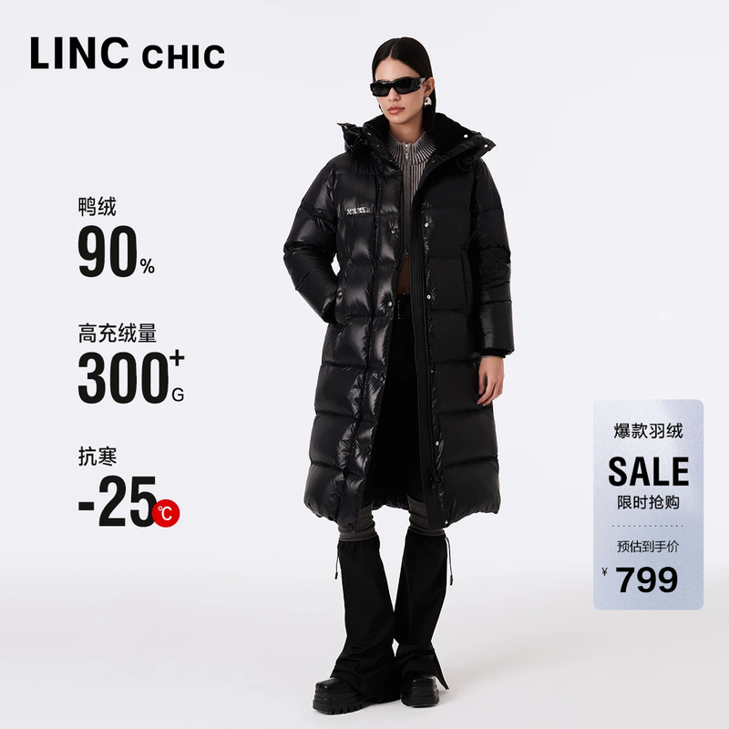 [Celebrity Style] Linc Jin Yujie Thickened Long down Jacket for Women, New Winter Urban Functional down Jacket