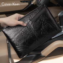 Cohnim Kevin cowhide leather large capacity handbag casual handbag mens leather fashion Mens handbags