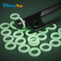 Outdoor ground nail warning night light ring silicone fluorescent ring camping tent canopy fishing safety anti-mixing luminous ring