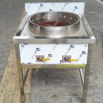 Frying stove Commercial gas frying pan stove Gas water frying pan stove Frying dumpling baking dumpling pot paste machine Dim Sum frying dumpling machine