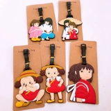 Силиконовый багаж бренд Qian и Chihiro Aircraft Drag Miyazaki Miyazaki Totoro Jiji Cat Luggage Tag