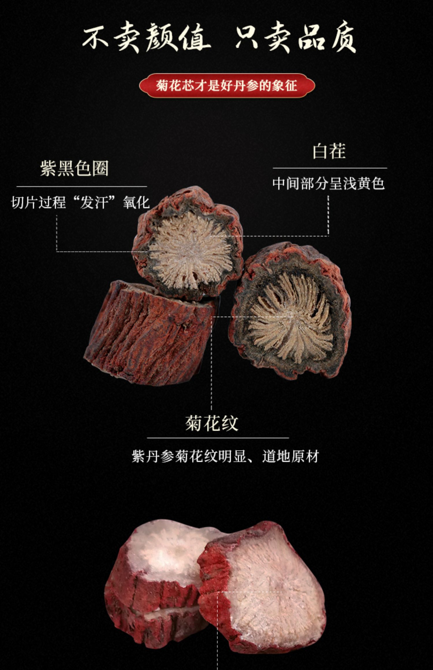 中药材正品紫丹参片泡茶水丹参粉