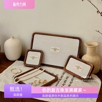 Four Joy Wood Industry Wooden Jewelry Tray Trays Hu Peach Wood Jewelry Ring Necklace Display show Show Shelf