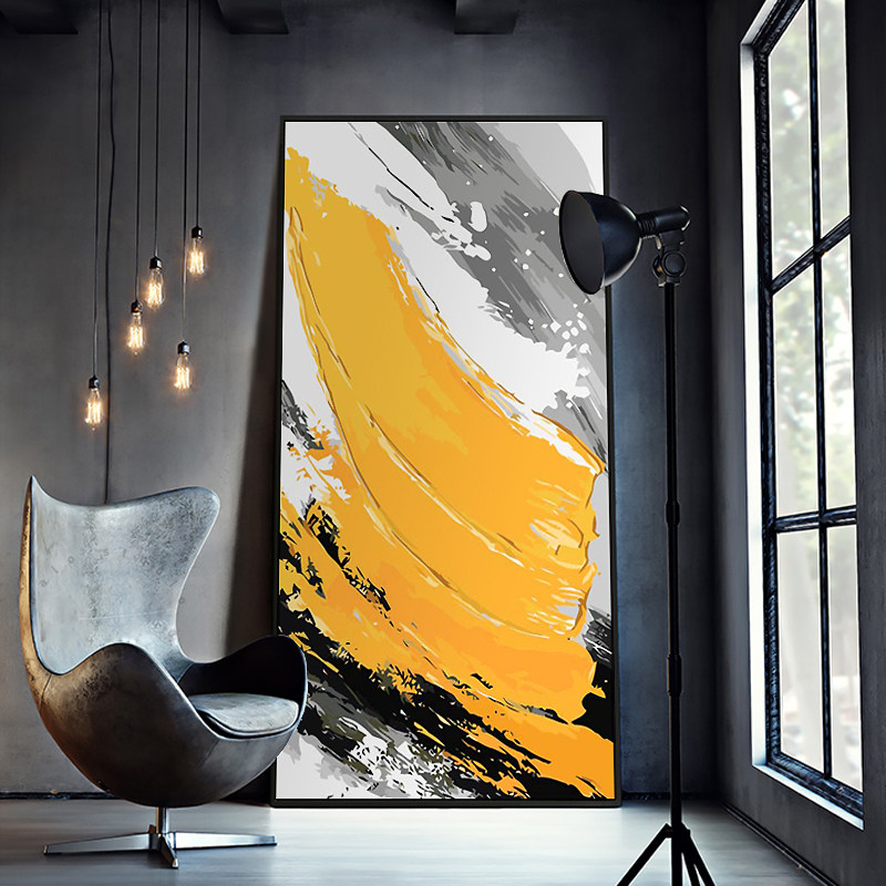 Vertical version DIY digital oil painting modern abstract minimalist atmosphere Living room Bedroom Nordic light extravaganza Luxurious Guan Decoration Painting