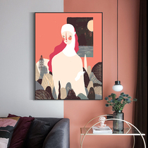 diy hand-painted digital oil painting personality art figures ins American illustration Nordic living room abstract decorative painting