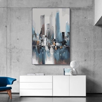 Vertical DIY coloring digital oil color painting modern simple Nordic living room light luxury abstract architectural landscape decoration painting