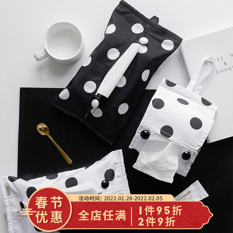 Living room waterproof paper towel bag fabric home tissue cover roll paper hanging type car toilet tissue box Nordic ins