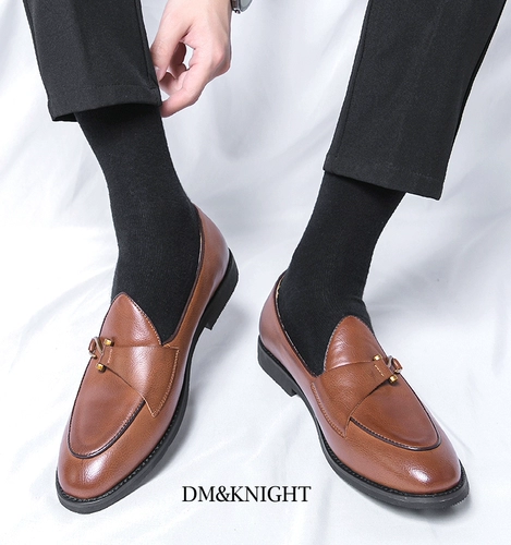 Трендовые лоферы для кожаной обуви с заостренным носом в английском стиле, в корейском стиле, изысканный стиль, большой размер