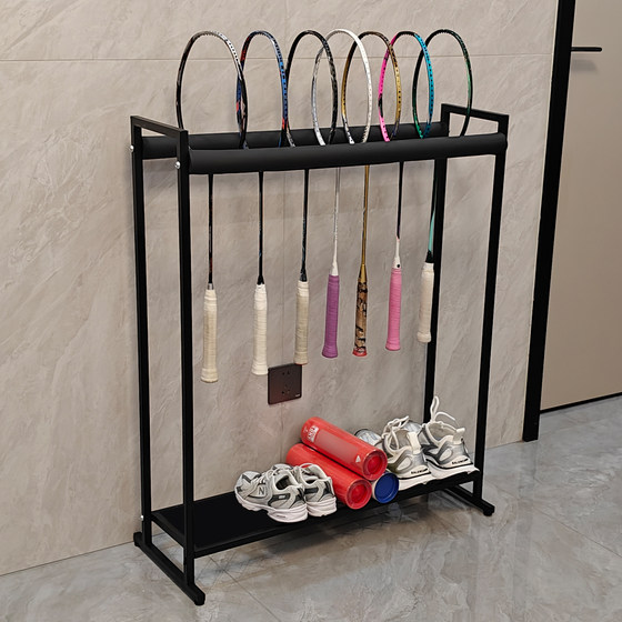 Multi-Functional Rack for Storing Rackets, Shoes, and Equipment in the Gym, Home Badminton Racket Storage Rack