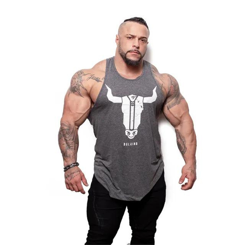 Cơ bắp anh chó loại quần áo thể dục nam t-shirt tights nam tròn cổ ngắn tay áo căng huấn luyện viên quần áo - Áo phông thể thao áo ba lỗ the thao