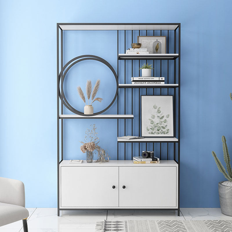 Creative net red light luxury wrought iron partition cosmetics display display rack beauty salon rack decorative bookshelf flower rack