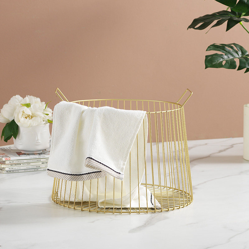 Light luxury golden dirty clothes basket ins windbreaker basket home Nordic simple dirty clothes storage basket bathroom hotel iron art