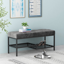 Changing Shoes Stool Bedrooms Entrance Door Nordic Bed Tail Bench Door Hall Foot Stool Small House Type Iron Art Modern Strip Bench Short Bench