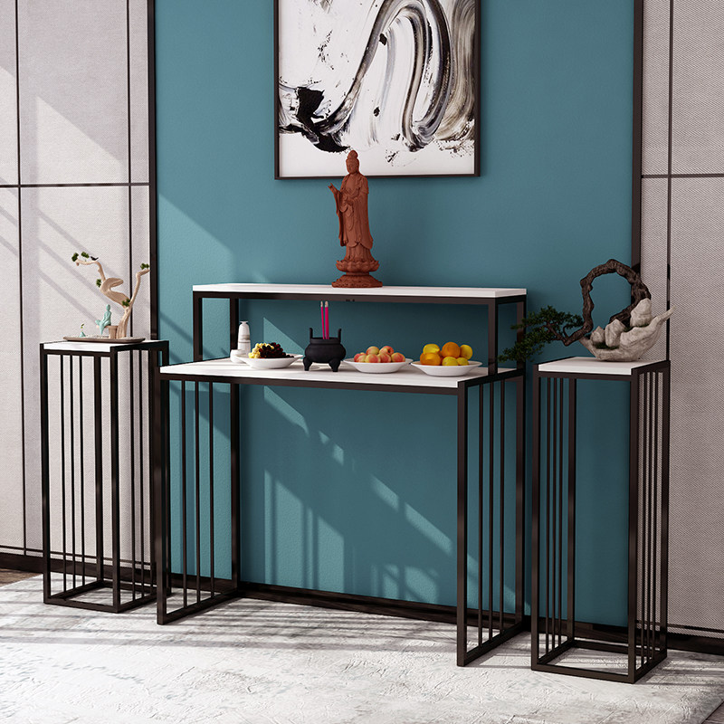 New Chinese-style central hall for the table Buddha table home marble Buddha table for the table simple modern living room incense case three-story economy