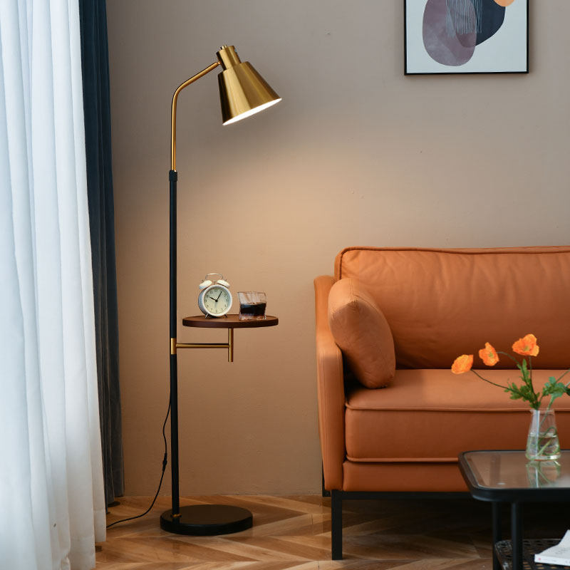 Light luxury living room floor lamp sofa side with shelf bedroom bedside table one reading coffee table floor lamp