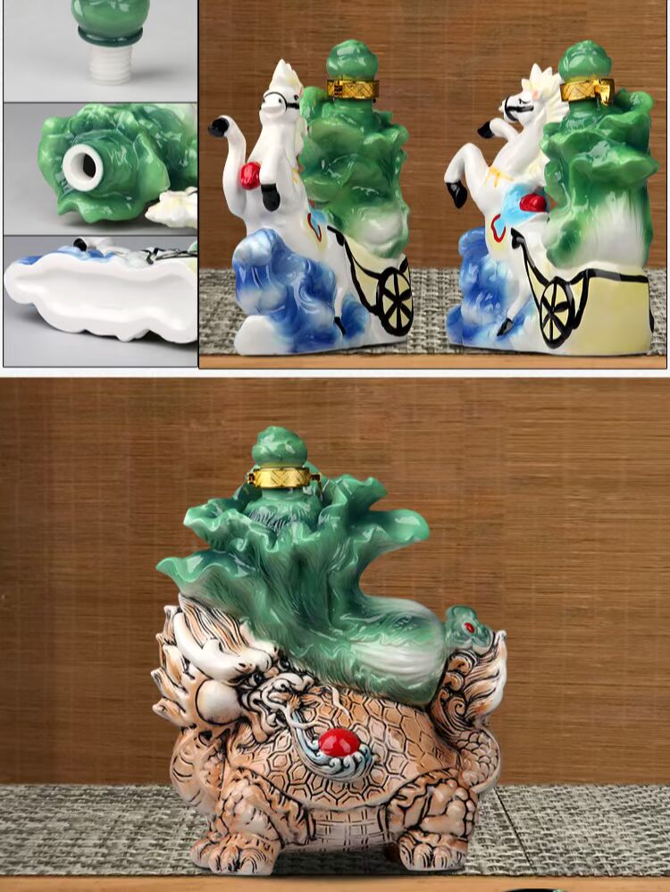 Jingdezhen lọ gốm một pound bắp cải nóng bán trang trí sáng tạo chai rượu hông bình trang trí trống rỗng rượu niêm phong ly rượu vang cao cấp